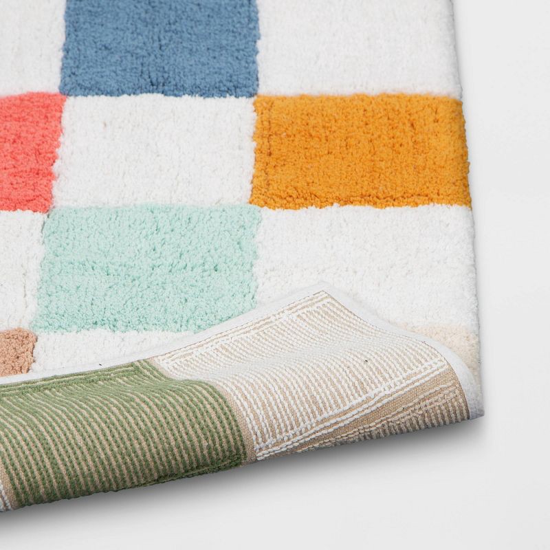 slide 4 of 4, Checkered Kids' Bath Rug - Pillowfort™, 1 ct