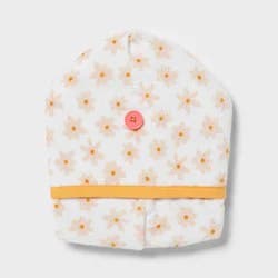 Kids' Hair Towel White Floral - Pillowfort™: Extra Lightweight Cotton Terry, Machine Washable, 9"x23"