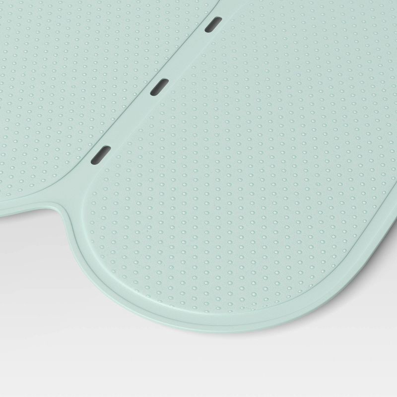 slide 3 of 3, Kids' Bath Mat Bubble Teal - Pillowfort™: Midweight Circular Bath Rug for Kids Bathroom, 1'2"x2'4", Rubber Backing, 1 ct