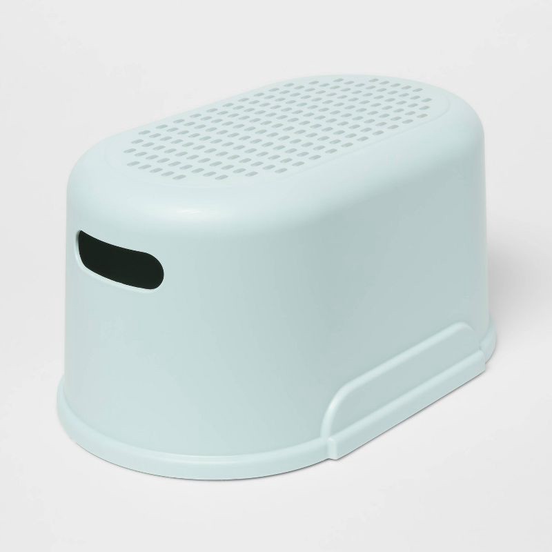 slide 3 of 3, Kids' Single Step Stool Teal - Pillowfort™: Toddler Bathroom Stepping Stool, 150lb Capacity, No Assembly Required, 150 lb