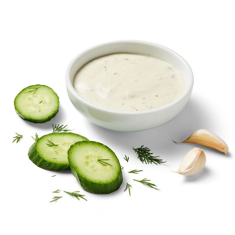 slide 4 of 5, Creamy Tzatziki Style Greek Dressing - 11.8oz - Good & Gather™, 11.8 oz