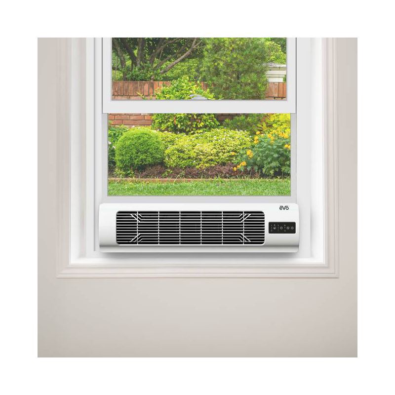slide 2 of 6, EVO Evolution Of Indoor Air Quality EVO Low Profile Oscillating Window Fan Air Circulator: Portable, Quiet, 4 Speeds, Remote, ETL Listed, 200-500 sq. ft., 1 ct