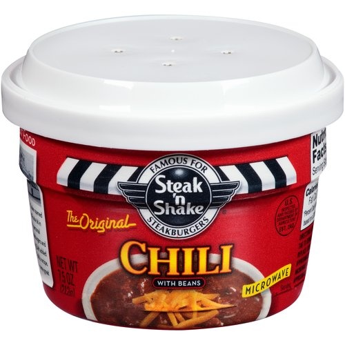 slide 1 of 1, Steak 'n Shake Microwave Chili, 7.5 oz