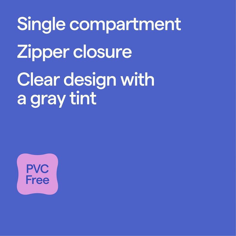 slide 4 of 4, Hard Sided Zipper Pencil Case Gray - up&up™, 1 ct