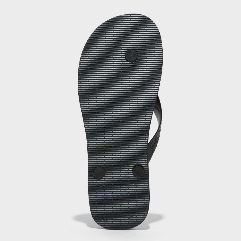 slide 4 of 4, Men's Brent Flip Flop Sandals - Goodfellow & Co™ Black L: Slip-On, Non-Marking Sole, Open Toe, 1 ct