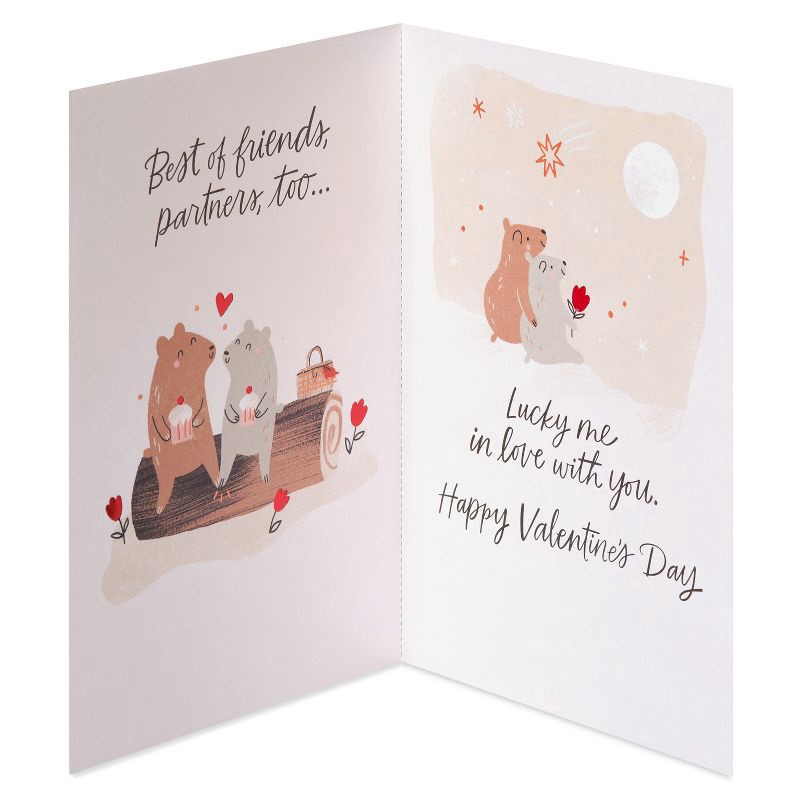 slide 2 of 5, Carlton Cards Bear Couple Valentine's Day Card for Partner, 1 ct