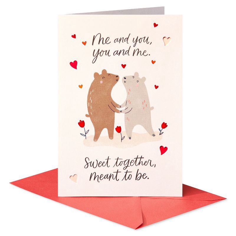 slide 1 of 5, Carlton Cards Bear Couple Valentine's Day Card for Partner, 1 ct