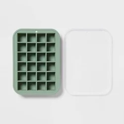 Silicone Cube Ice Tray with Lid Green - Room Essentials™