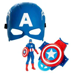 Marvel Avengers Captain America Shield Strike Role-Play Accessory Set - 3pk, Halloween Costume