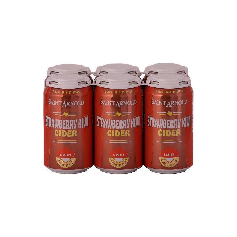 slide 1 of 1, Saint Arnold Brewing Strawberry Kiwi Cider - 6pk/12 fl oz Cans, 6 ct; 12 fl oz