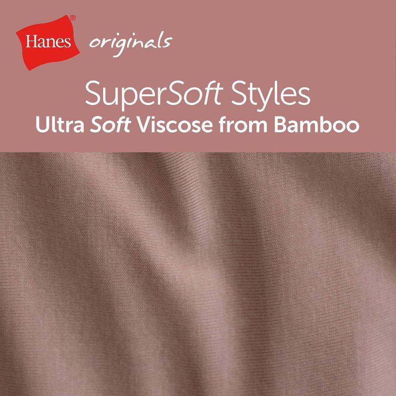 slide 8 of 8, Hanes Originals Women's SuperSoft Longline Triangle Bra MHOT10 - Black XL: Adjustable Strap, Medium Coverage, 1 ct