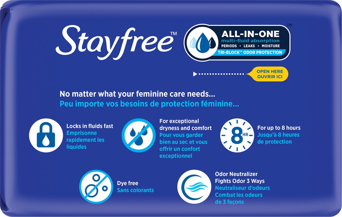 slide 3 of 11, STAYFREE Ultra Thin Pads Regular 44Ct, 44 ct