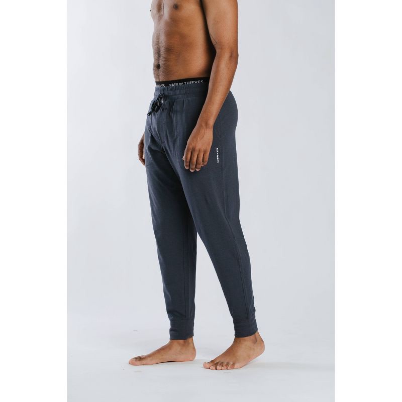 slide 3 of 12, Pair of Thieves Men's Super Soft Pajama Pants - Denim Blue XL: Jersey, Adjustable Waistband, Pockets, 1 ct