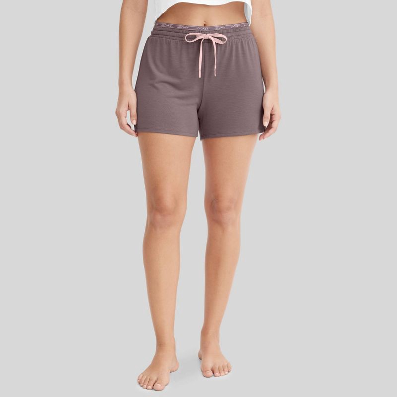 slide 4 of 4, Jockey Generation™ Women's Soft Touch Luxe Pajama Shorts - Twilight Sand XL: Relaxed Fit, Mid Rise, Breathable Fabric, Knit Jersey, 1 ct
