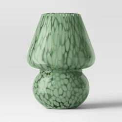 Mushroom Lamp Dotted Versatile Green - Room Essentials™: Glass Desk Task Light, ETL Listed, No Assembly Required