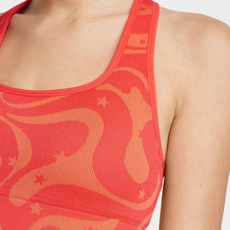 slide 3 of 4, Women's Seamless Racerback Bra - JoyLab™ Red M, 1 ct