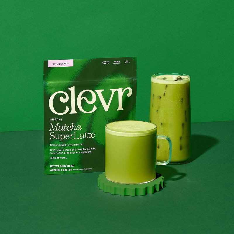 slide 2 of 5, Clevr Blends Clevr Matcha Superlatte - 6.8oz, 6.8 oz