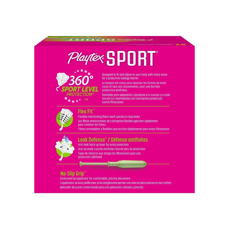 slide 2 of 7, Playtex Sport Triplepack Tampons - Light/Regular/Super - 32ct, 32 ct