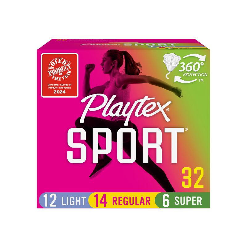 slide 1 of 7, Playtex Sport Triplepack Tampons - Light/Regular/Super - 32ct, 32 ct