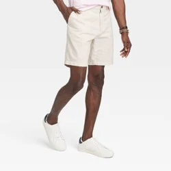 Men's Every Wear 9" Slim Fit Flat Front Chino Shorts - Goodfellow & Co™ Cream 34