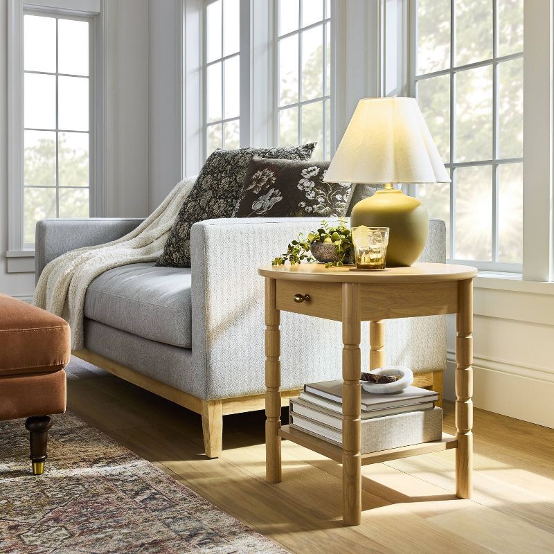 slide 1 of 6, Threshold designed w/Studio McGee Ceramic Lamp Base Green - Threshold™ designed with Studio McGee, 1 ct