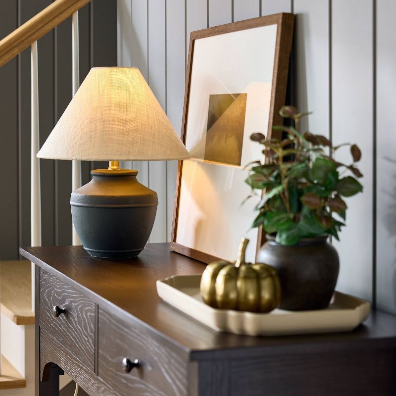 slide 1 of 6, Threshold designed w/Studio McGee Ceramic Lamp Base Black - Threshold™ designed with Studio McGee, 1 ct