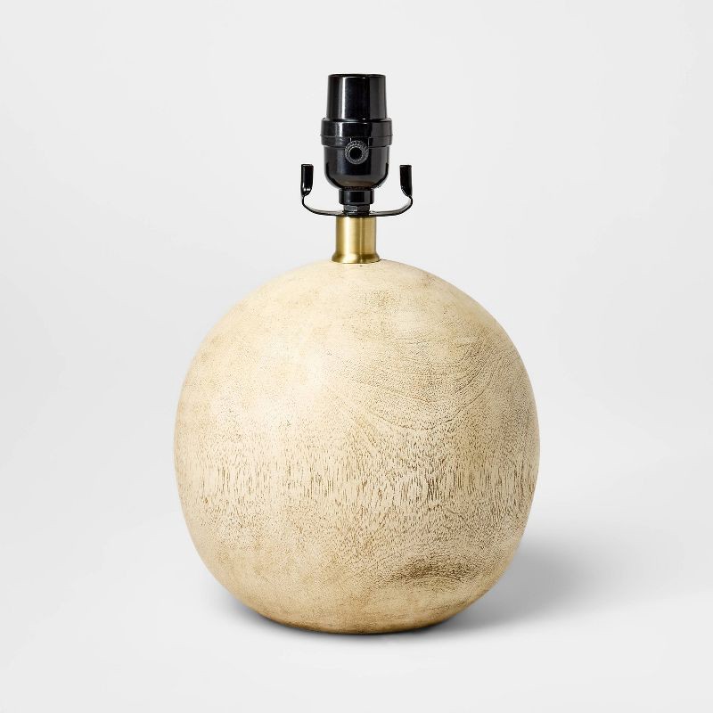 slide 2 of 6, Threshold designed w/Studio McGee Round Faux Wood Lamp Base Brown - Threshold™ designed with Studio McGee, 1 ct