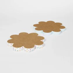 Flower Shape Cat Scratcher Board - 11.8" - 2pk - Boots & Barkley™