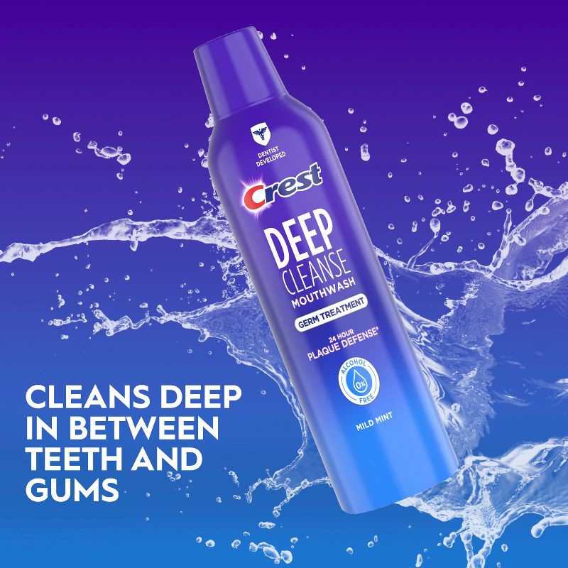 slide 4 of 10, Crest Deep Cleanse Germ Treatment Mouthwash Mild Mint - 475mL, 475 ml
