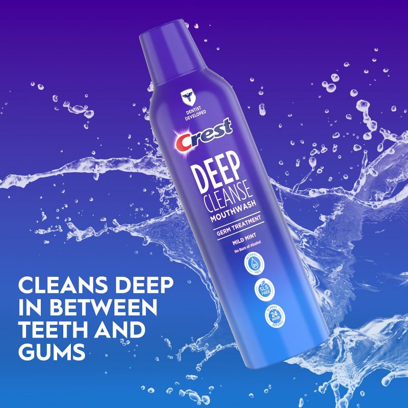 slide 5 of 9, Crest Deep Cleanse Germ Treatment Mouthwash Mild Mint - 475mL, 475 ml