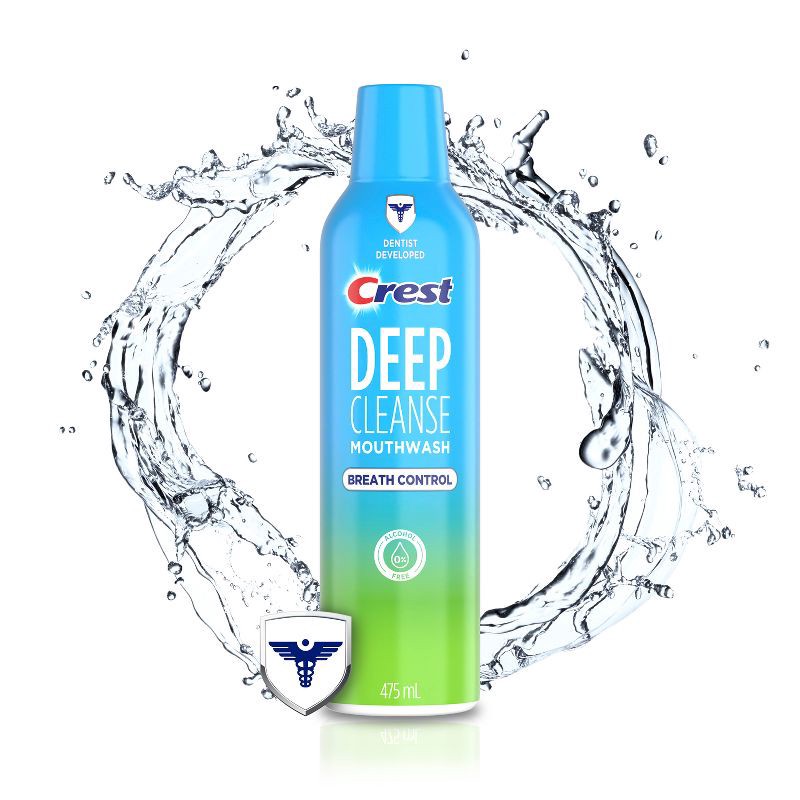 slide 2 of 10, Crest Deep Cleanse Breath Control Mouthwash - Soft Mint - 475ml, 475 ml