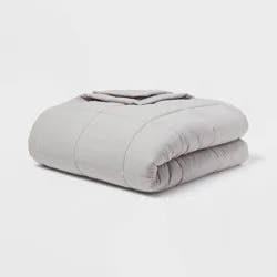 Twin/Twin Extra Long Quilted Down Alternative Bed Blanket Gray - Room Essentials™