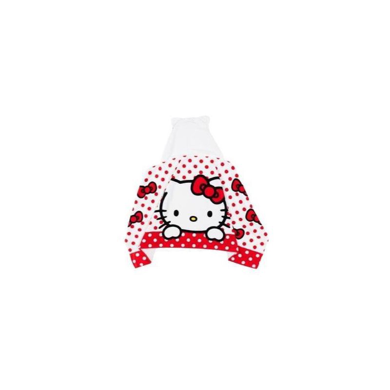 slide 3 of 5, Hello Kitty Kids' Hooded Towel, 1 ct