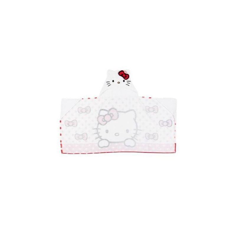slide 4 of 5, Hello Kitty Kids' Hooded Towel, 1 ct