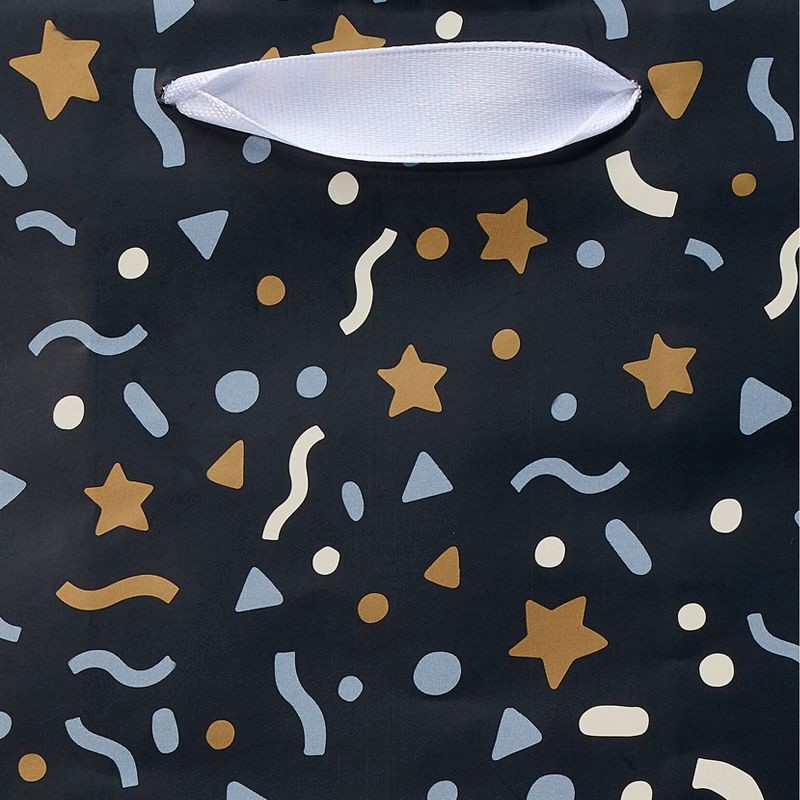 slide 2 of 3, American Greetings Graduation Medium Gift Bag, Scattered Confetti on Black, 1 ct