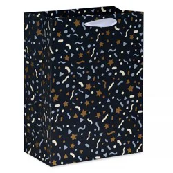 American Greetings Graduation Medium Gift Bag, Scattered Confetti on Black