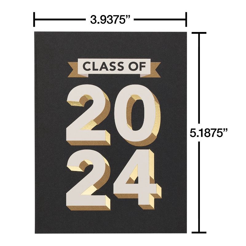 slide 3 of 3, American Greetings 24ct Graduation Blank Notes Class of 2024 Hot Stamp, 24 ct