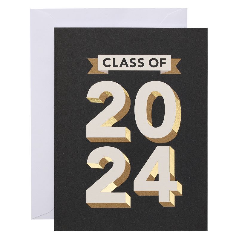 slide 1 of 3, American Greetings 24ct Graduation Blank Notes Class of 2024 Hot Stamp, 24 ct