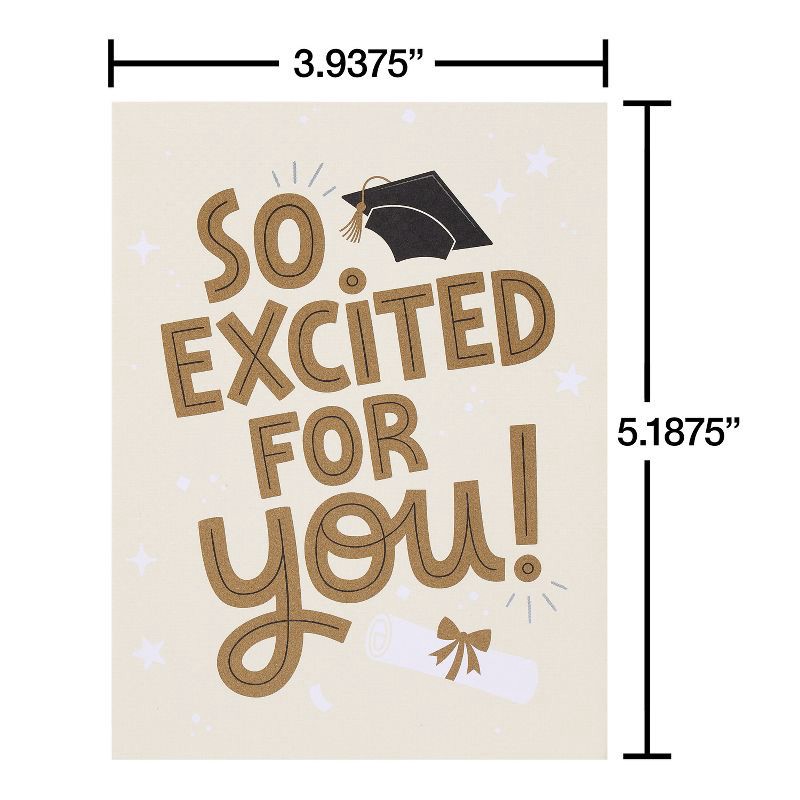 slide 2 of 3, American Greetings 4ct Graduation Money or Gift Card Holder So Excited for You, 4 ct