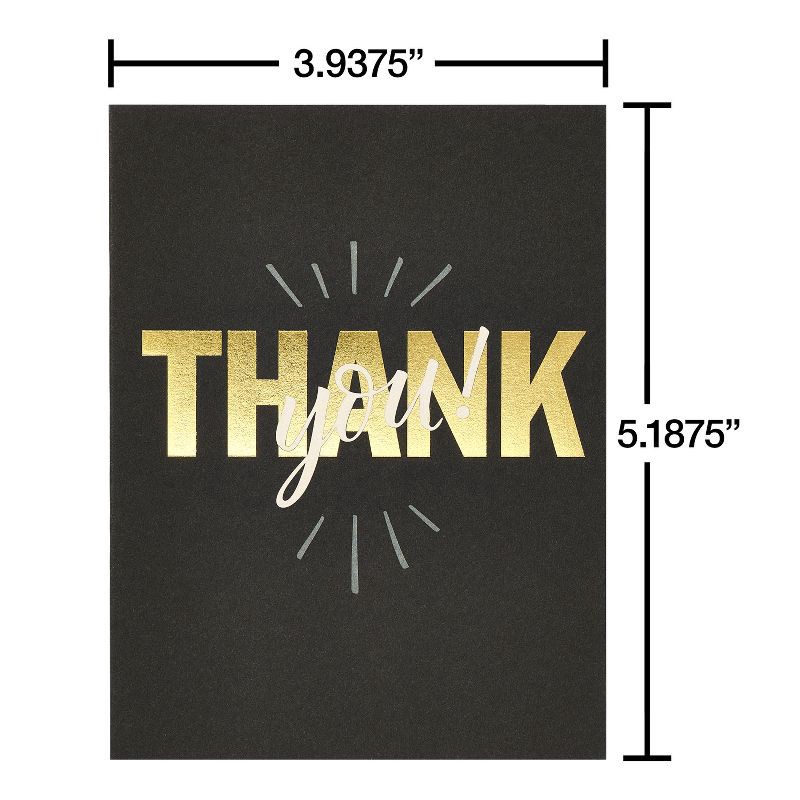 slide 2 of 3, American Greetings 24ct Graduation Blank Notes Thank You Hot Stamp Black/Gold, 24 ct