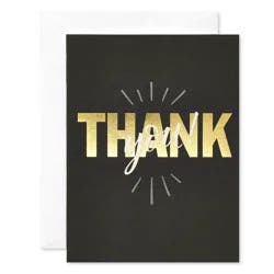 American Greetings 24ct Graduation Blank Notes Thank You Hot Stamp Black/Gold