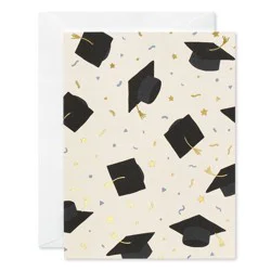 American Greetings 24ct Graduation Blank Notes Tossed Caps Hot Stamp