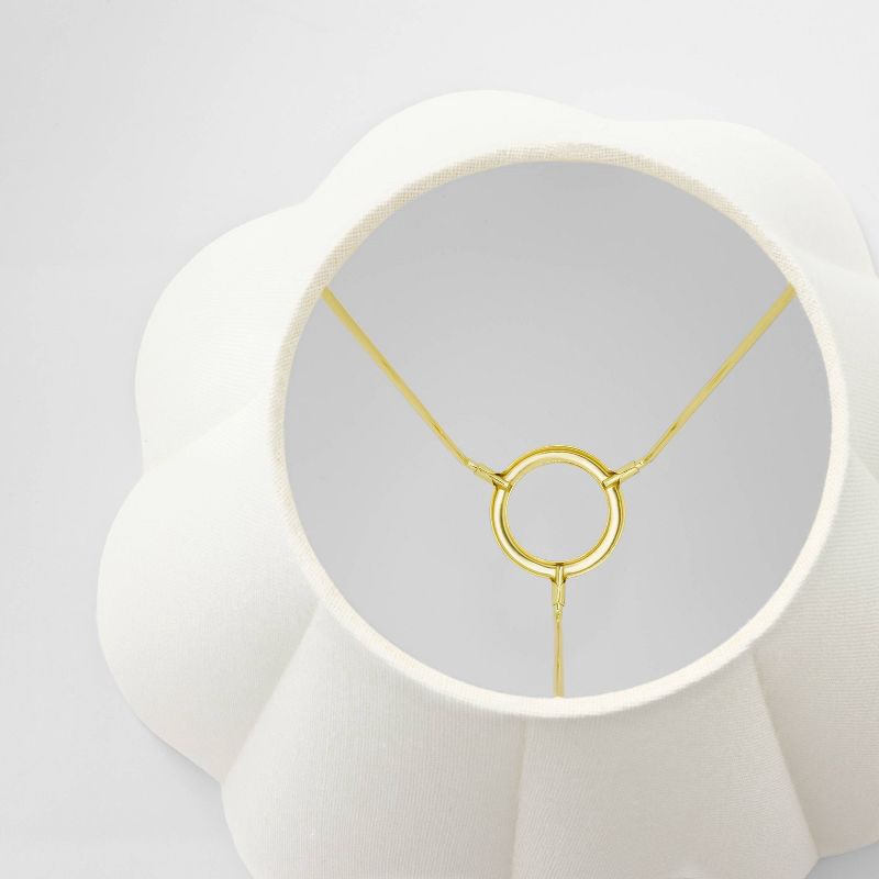 slide 4 of 4, Threshold designed w/Studio McGee Scallop Pleated Lamp Shade White - Threshold™ designed with Studio McGee, 1 ct