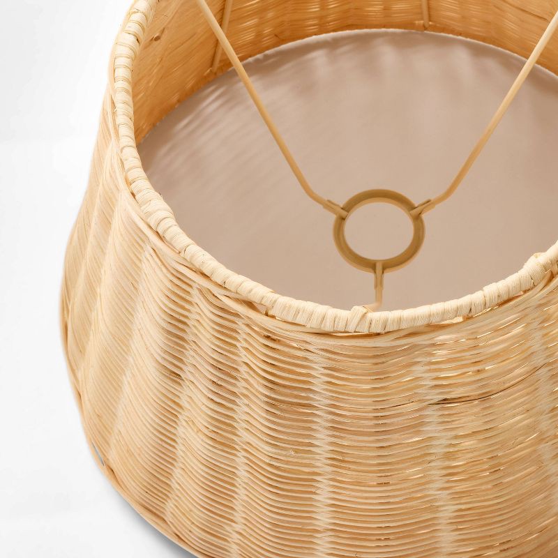 slide 4 of 4, Threshold designed w/Studio McGee Wicker Lamp Shade Brown - Threshold™ designed with Studio McGee, 1 ct