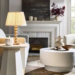 Threshold designed w/Studio McGee Soft Pleated Shade Off-White - Threshold™ designed with Studio McGee