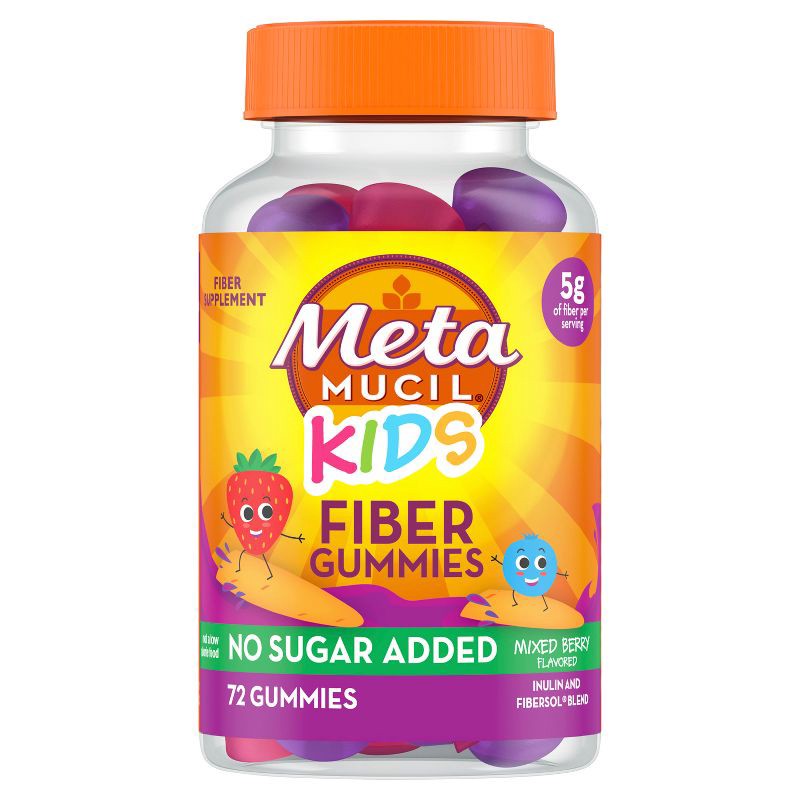 slide 9 of 11, Metamucil Kids' Fiber Gummies - 72ct, 72 ct