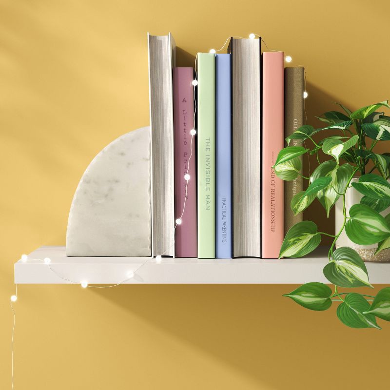 slide 2 of 4, Cracked Orb Fairy String Lights White - Room Essentials™: LED Indoor Decor, USB & Battery Powered, 14ft Length, 14 ft