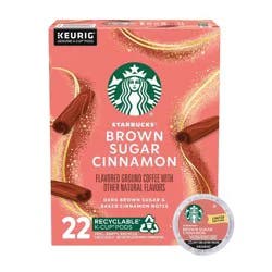 Starbucks Brown Sugar Cinnamon Flavor Dark Roast Keurig K-Cup Coffee Pods - 22ct/7.9oz