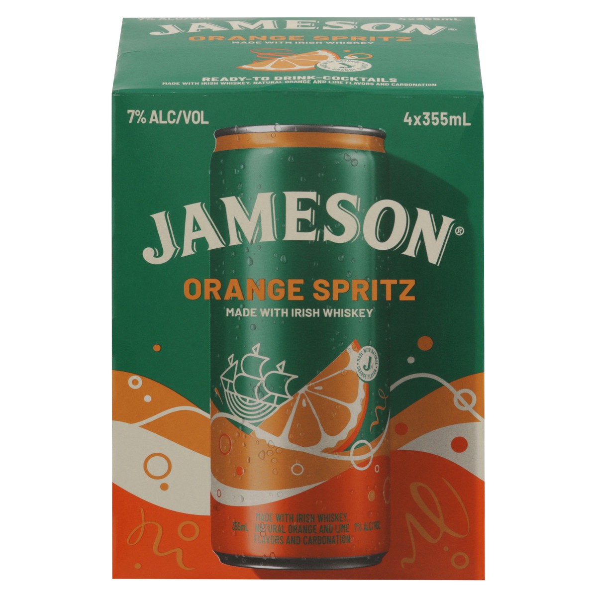 slide 1 of 11, Jameson Orange Spritz Cocktail 4 - 355 ml Cans, 4 ct; 355 ml