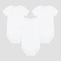 Huggies Baby 3pk Organic Bodysuit - White 12M